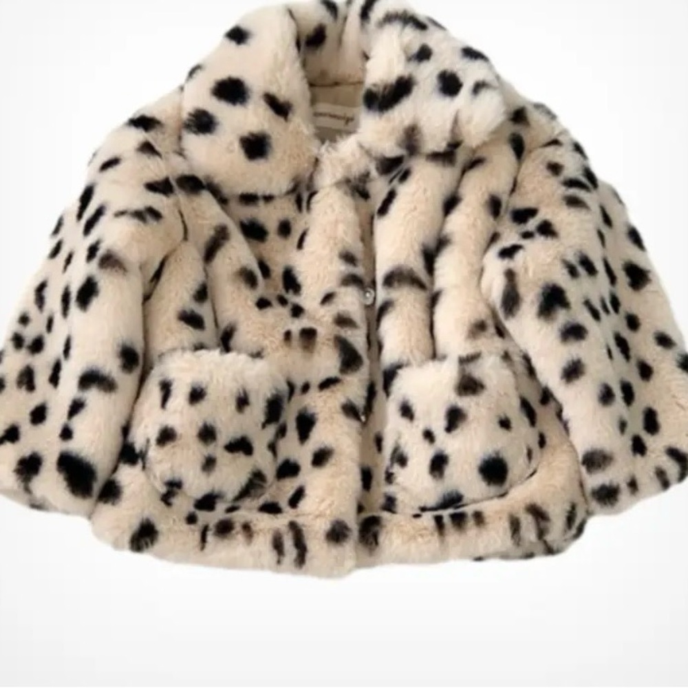 Leopard Faux Fur Thick Warm Coat Fur Baby